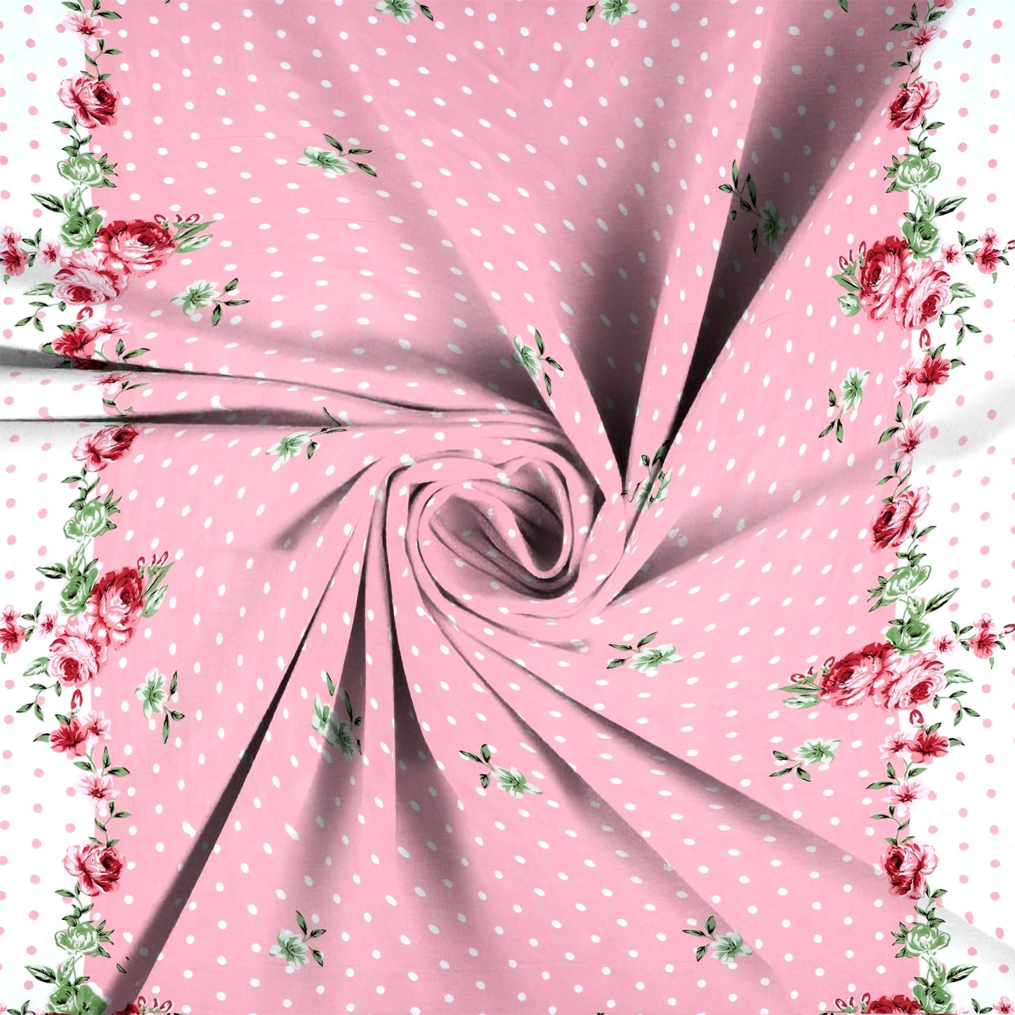 Super Soft Glace Cotton All Round Elastic Fitted Double Bed Bedsheet with 2 Pillow Covers-72x78x8