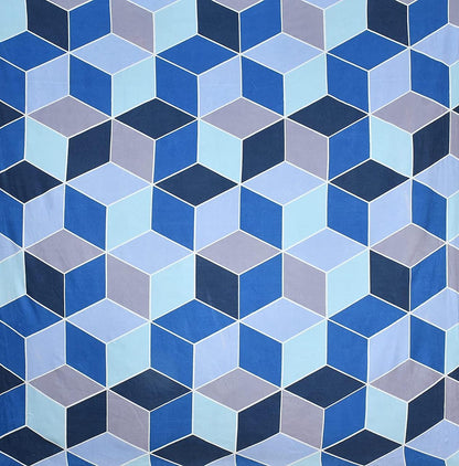 Super Soft Glace Cotton All Round Elastic Fitted Double Bed Bedsheet with 2 Pillow Covers-72x78x8