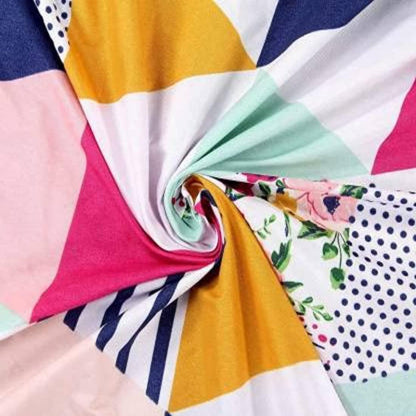 Super Soft Glace Cotton All Round Elastic Fitted Double Bed Bedsheet with 2 Pillow Covers-72x78x8