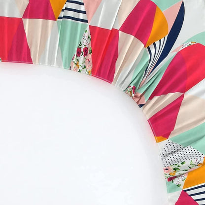 Super Soft Glace Cotton All Round Elastic Fitted Double Bed Bedsheet with 2 Pillow Covers-72x78x8