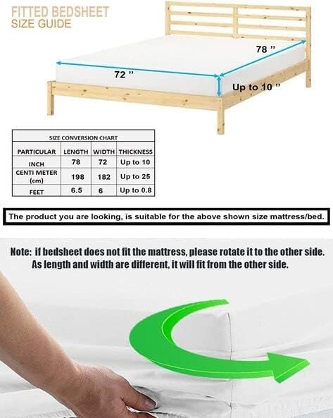 Attractive double fitted supersoft double bedsheet with 2 large pillow covers.